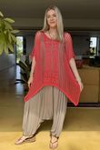 Made in Italy Seville Cotton Summer Knit Top Watermelon 